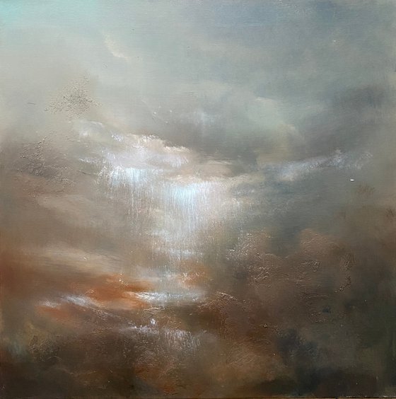 I feel light 50X50 cm oil painting by Elena Troyanskaya