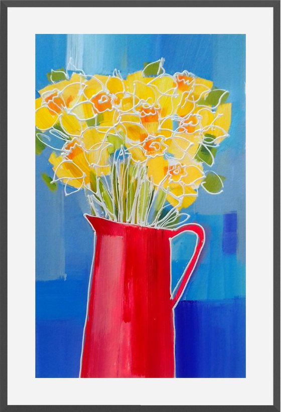 Daffodils in a Red Jug II