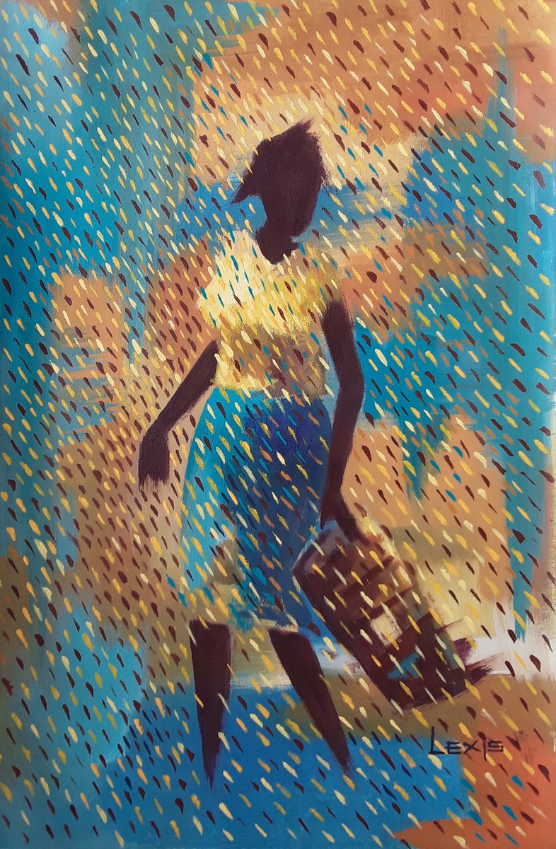 Industrious Woman By Alex Mensah, 13 X 20, Artwork For Sale On Artfinder
