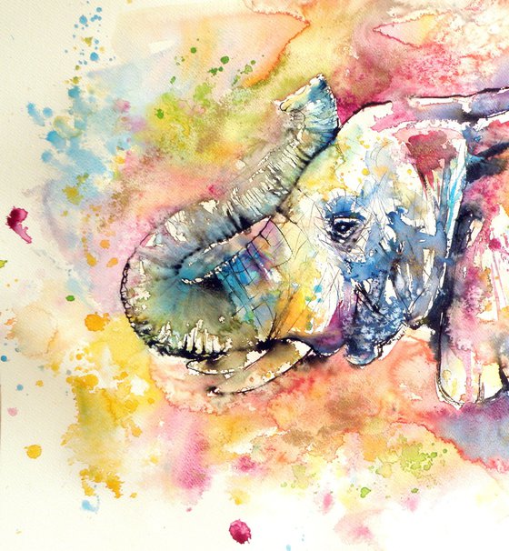 Playing elephant