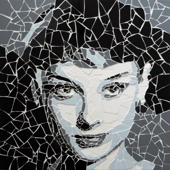 Audrey Hepburn (Ceramic Tile Fragment Mosaic)