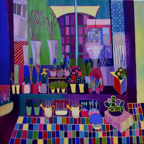 Purple Flower Shop by Liz Allen
