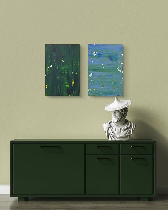 Green Moving Toward Blue