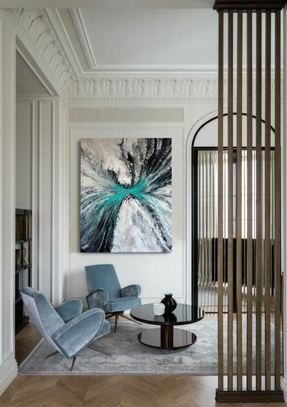Crescendo — Turquoise Abstract