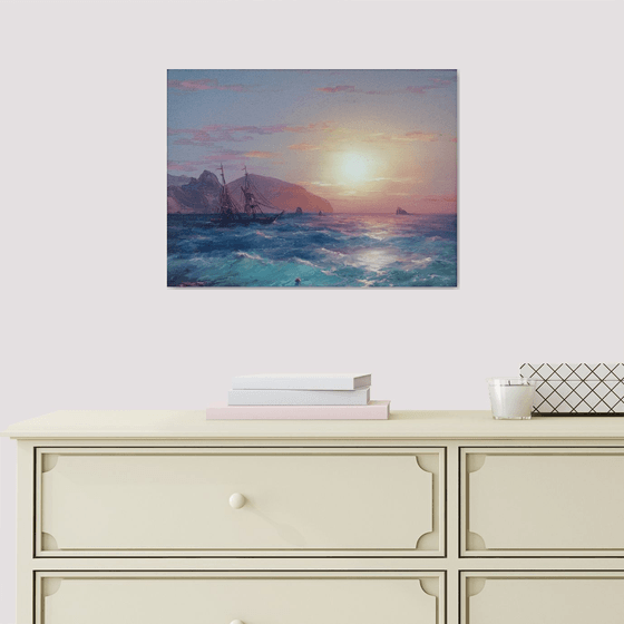 Inspired by Aivazovsky - Seascape(30x40cm, oil painting)