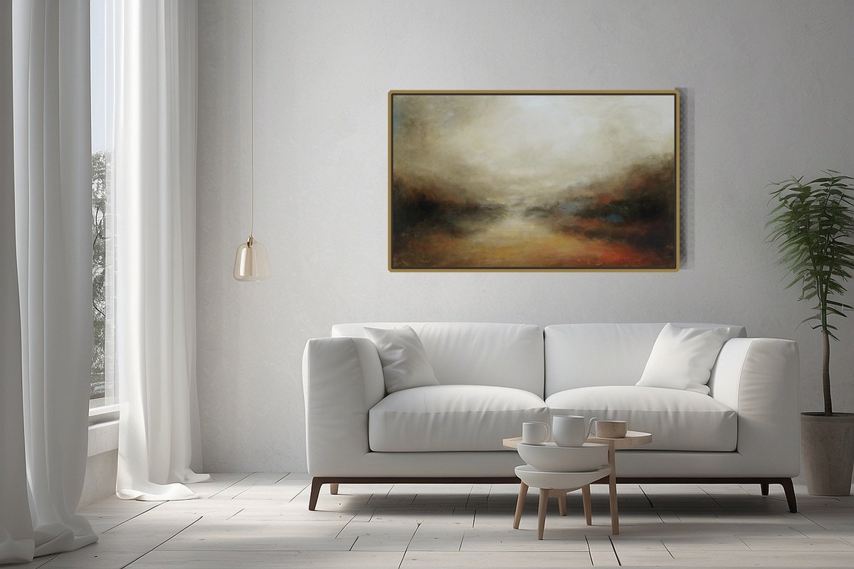 Geometric Abstract Acrylic Painting By Vishalandra Dakur, 32 X 25", Wonders Of Nature, Original Artwork