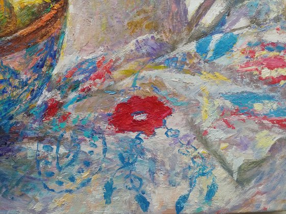 Still life with honey pears