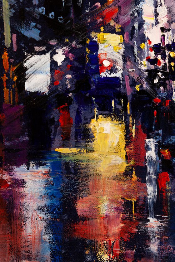 ABSTRACT CITYSCAPE. " Night city lights"