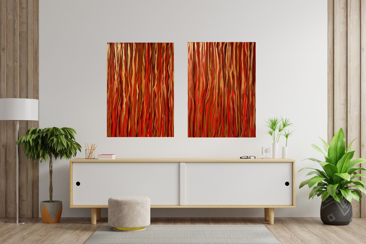 Hand-painted Red Gold by Exclusive Arts