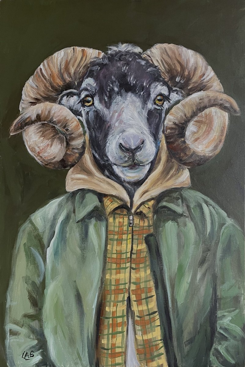 Ronald Ram By Louise Brown, 20 X 30, Artwork For Sale On Artfinder