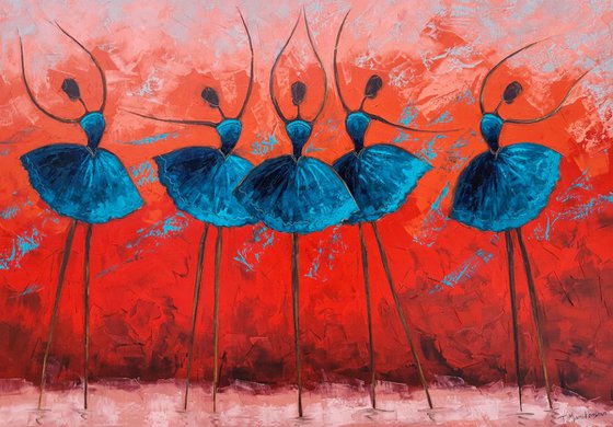 Ballerinas red 70×100cm
