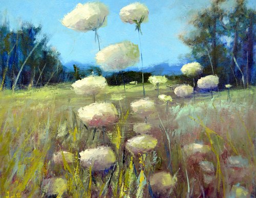 Beautiful wild flowers in the meadow by Elena Lukina