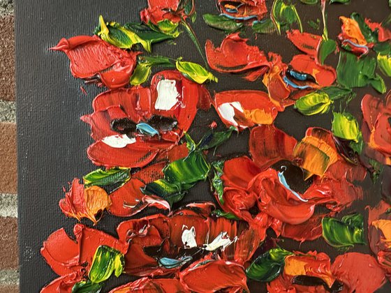 Mini Red poppies