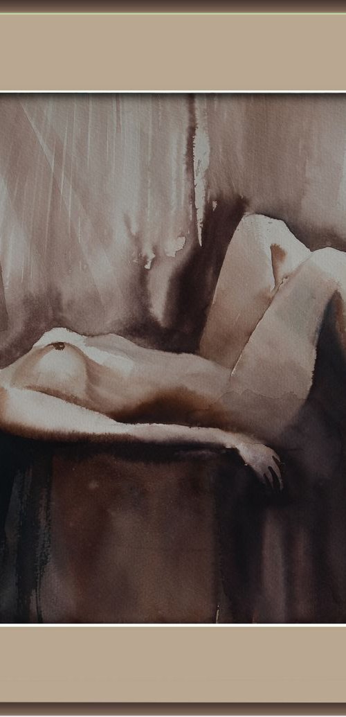 "Nude 19" (45x36 cm) by Valentin