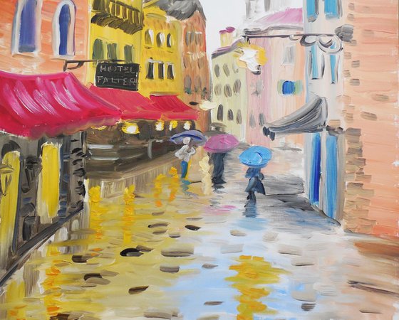 Venetian street and rain