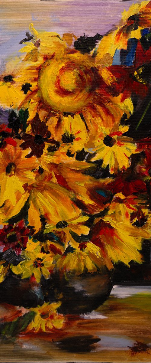 Sunflowers — After Nikolai Fechin by Olga Tchefranov (Shefranov)