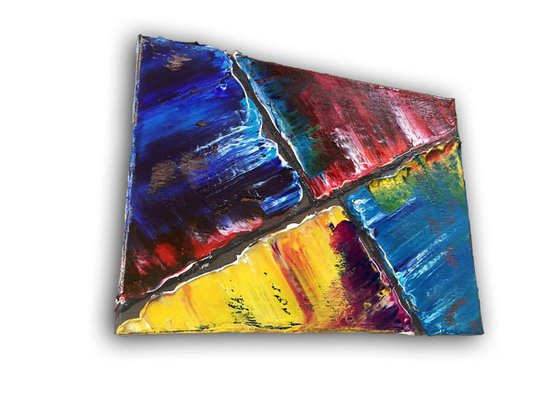 "Tiny Oils Series" - SAVE As A Series - Original Abstract PMS Oil Painting Series, Two 12 x 9 inch paintings