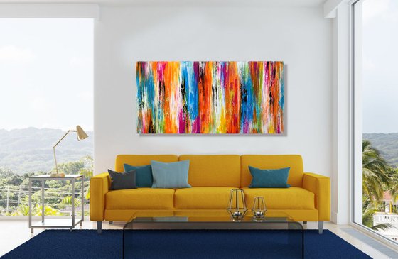 Those Lazy Days of Summer- LARGE, MODERN, ABSTRACT ART – EXPRESSIONS OF ENERGY AND LIGHT. READY TO HANG!