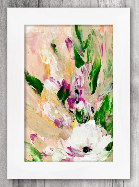 Floral Jubilee 30 - Framed Floral Painting by Kathy Morton Stanion
