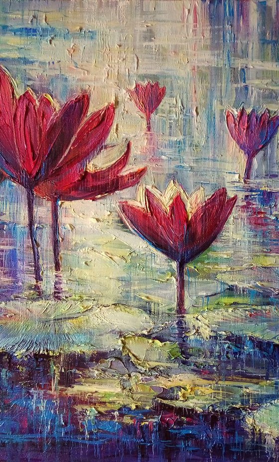 "Water Lilies" original artwork by Artem Grunyka