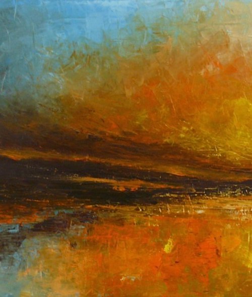 Brilliant Shore  (Large Seascape, 120x60cm) by Kalpana Soanes