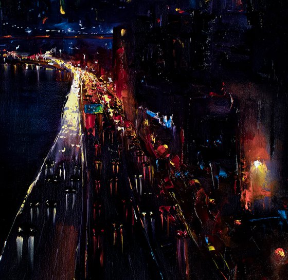 Manhattan Bridge New York City painting