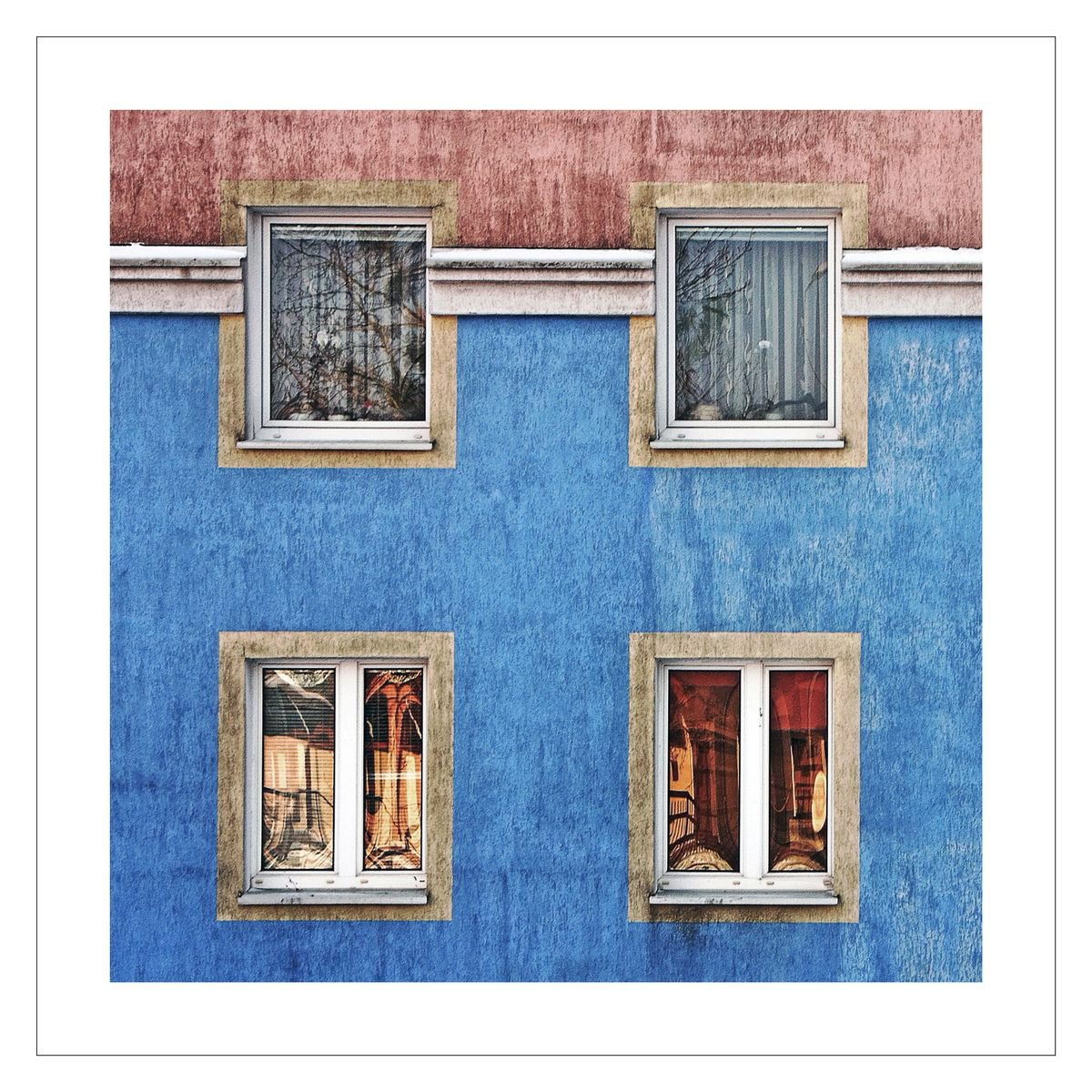 Expressive Cityscapes Photograph By Beata Podwysocka, 20 X 20, Four Windows, Original Artwork
