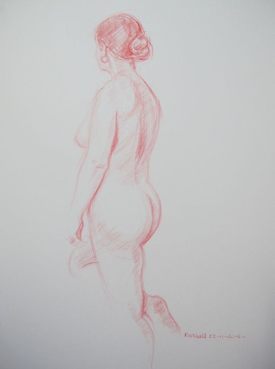 standing female nude