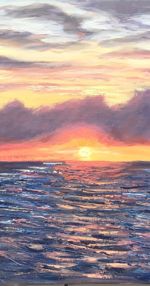 Sailing out of sunset by Elena Sokolova