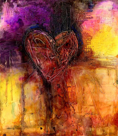 Journey Of The Heart 5 - Mixed Media by Kathy Morton Stanion by Kathy Morton Stanion