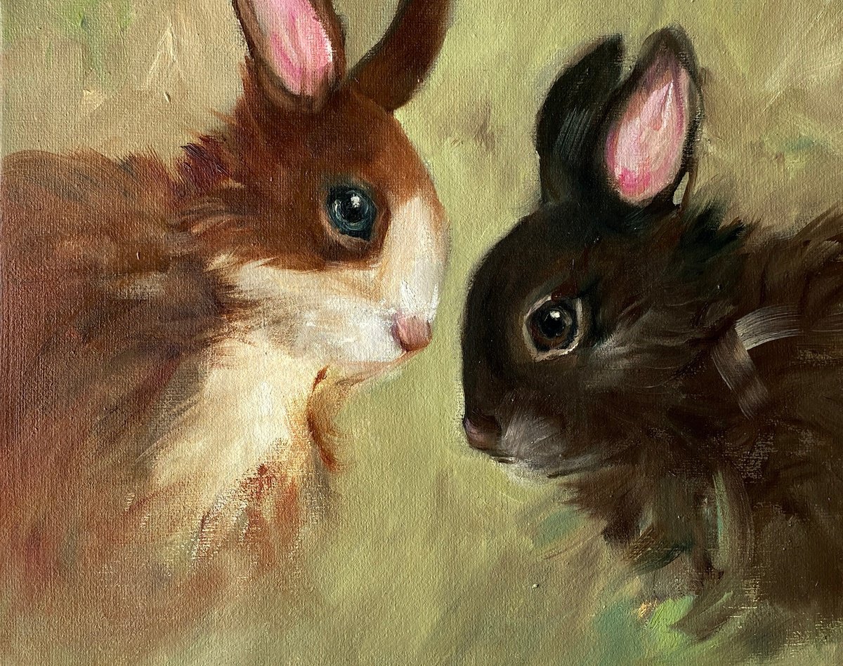 Bunnies Ginger and Cinnamon by Arti Chauhan