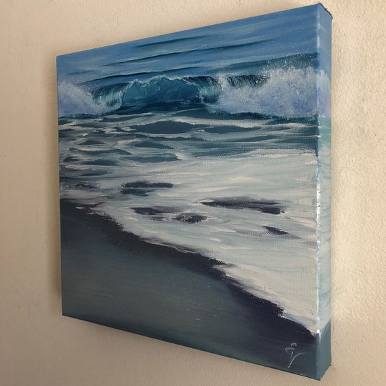 Coastal Rhythms, plein air ocean wave painting