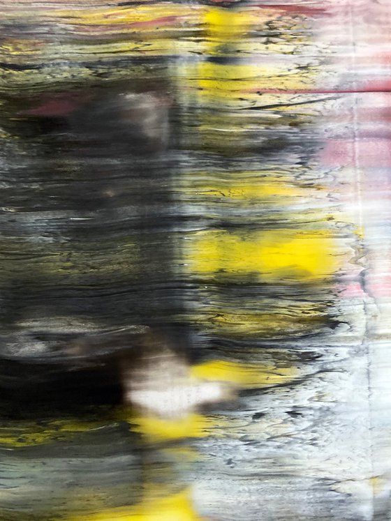 "In A Flurry" - Original PMS Abstract Acrylic Painting On Plexiglass, Framed - 26" x 26"