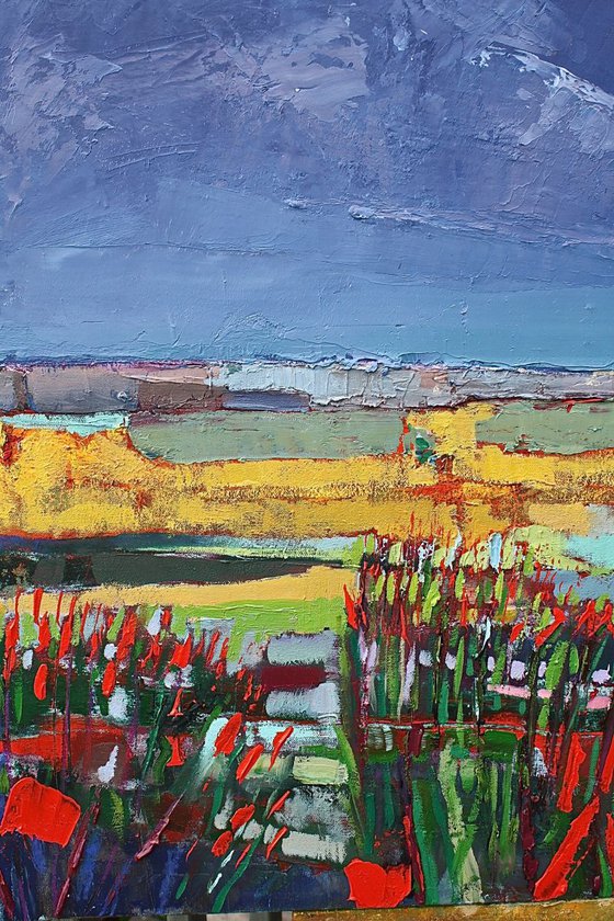 In the Red Rushes (Large Painting)