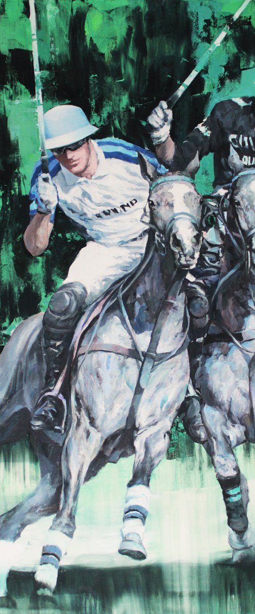 After the rain. Horse polo. by Andrei Sitsko