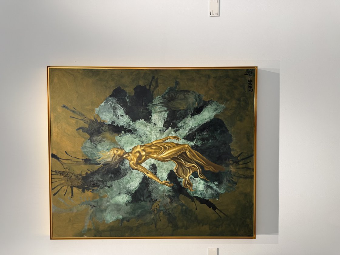 Original Mixed-media Painting - Aura by Zara Akmalova
