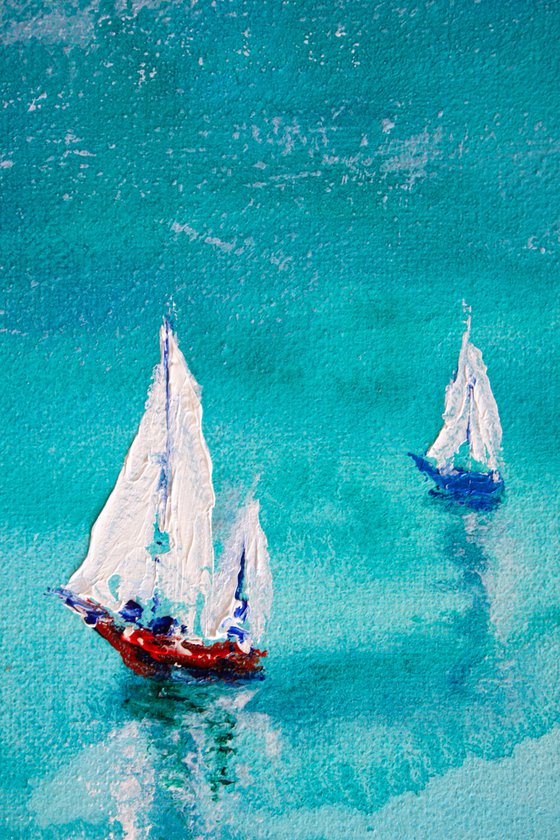 Yachts in the sea