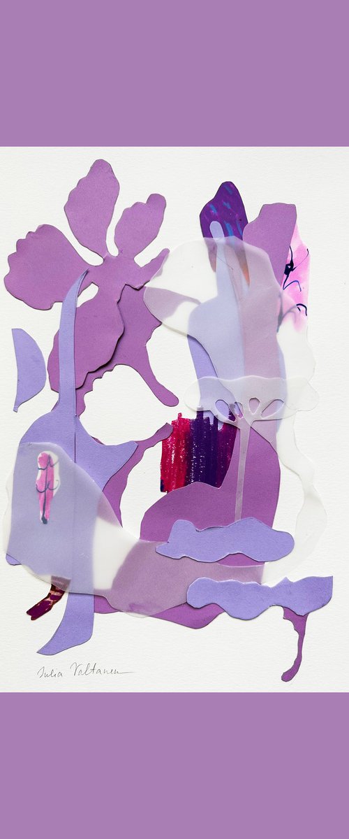 Lilac collage by Julia Valtanen