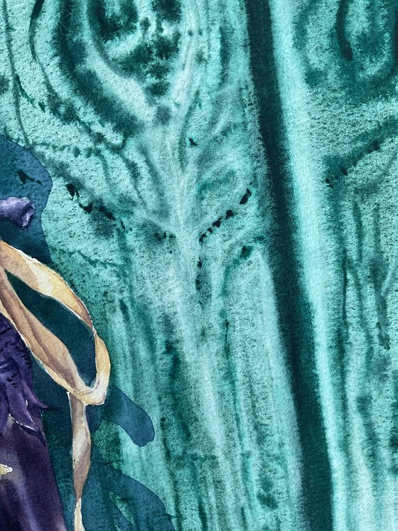 Eggplant on the emerald fence