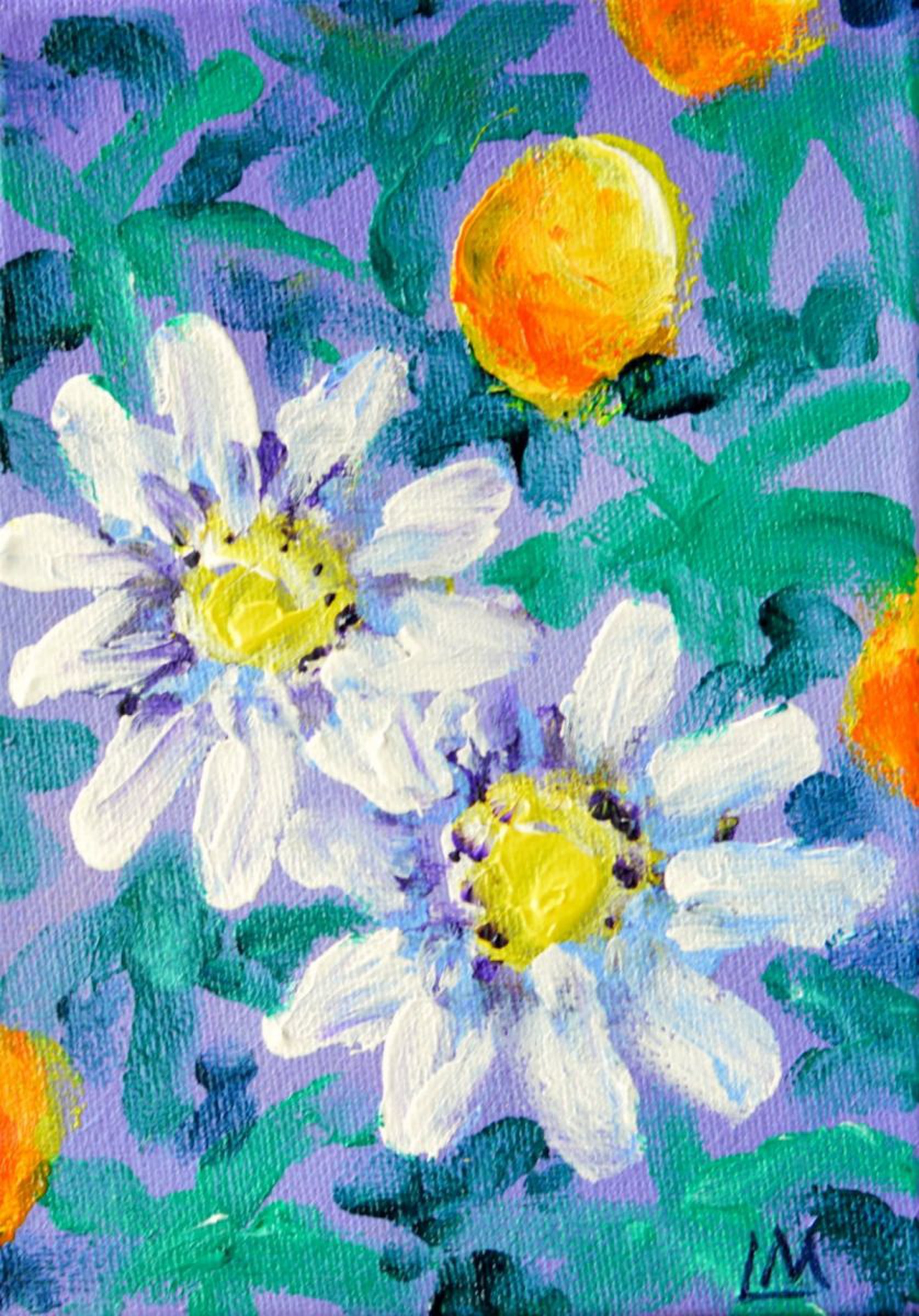Tropical Flowers Passion Flower Finger Paint Artfinder