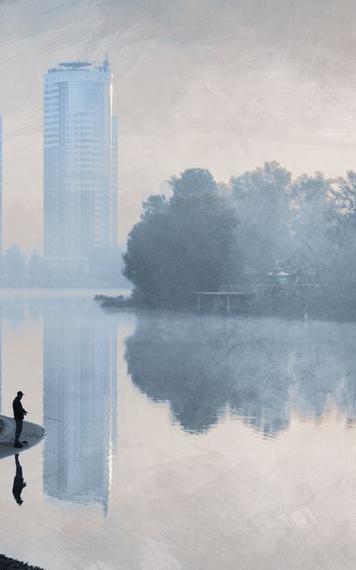 Foggy morning fishing. by Valerix