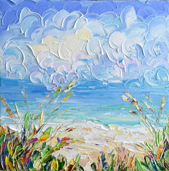 Sunny Day At The Beach 10"x10"