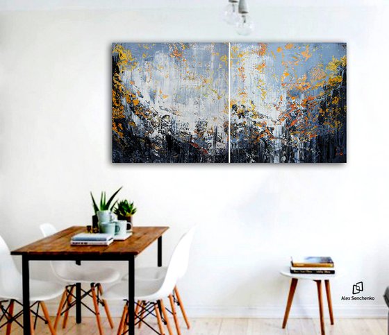 180x90cm. / Abstract painting / Abstract 121