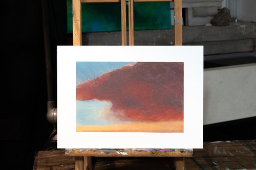 The orange cloud - Ready to frame by Fabienne Monestier