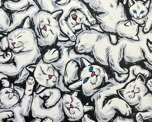 White Kitties by Jamie Lee