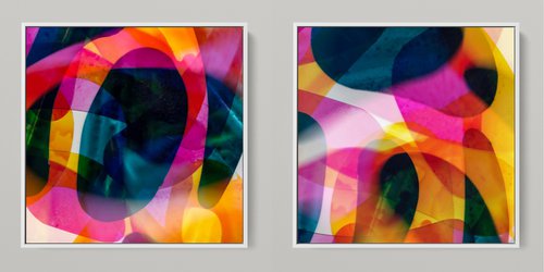 META COLOR VIII - PHOTO ART 150 X 75 CM FRAMED DIPTYCH by Sven Pfrommer