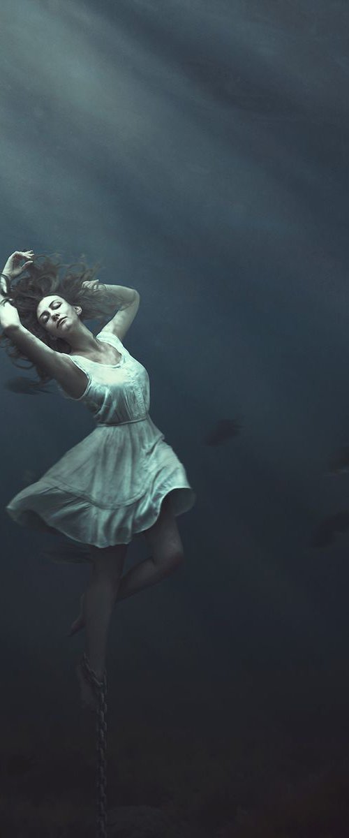 Fine Art Photography Print, Trapped Underwater, Fantasy Giclee Print, Limited Edition of 10 by Zuzana Uhlíková