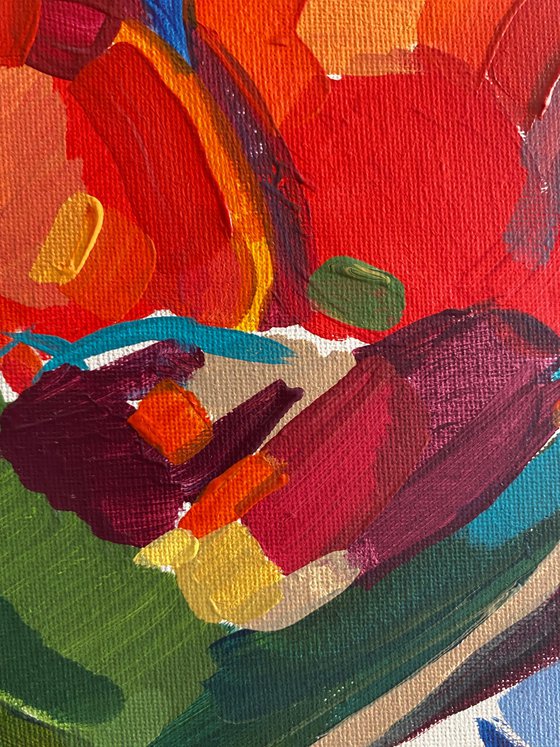 Pomegranates in an Emerald Crystal Vase