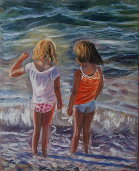 Girls at the sea
