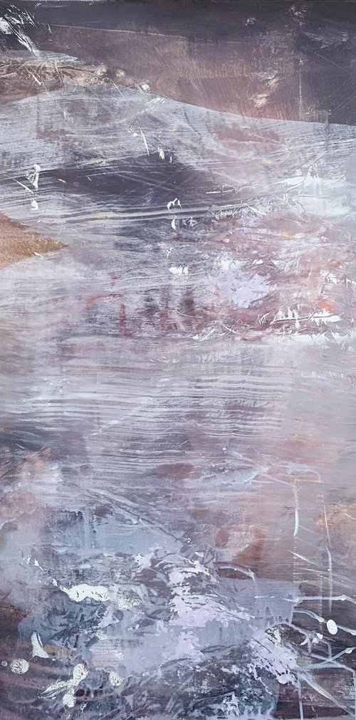 Soft mindscape dreamscape The Reminiscent of a flight large size by O KLOSKA Romanian painter by Kloska Ovidiu